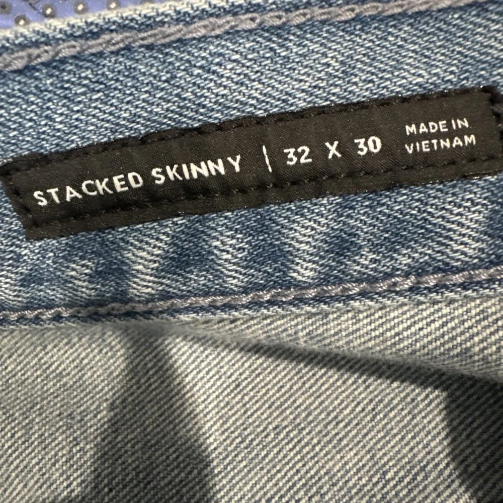 PacSun Jeans Men's Size 34 X 30 Stacked Skinny Distressed Light Wash